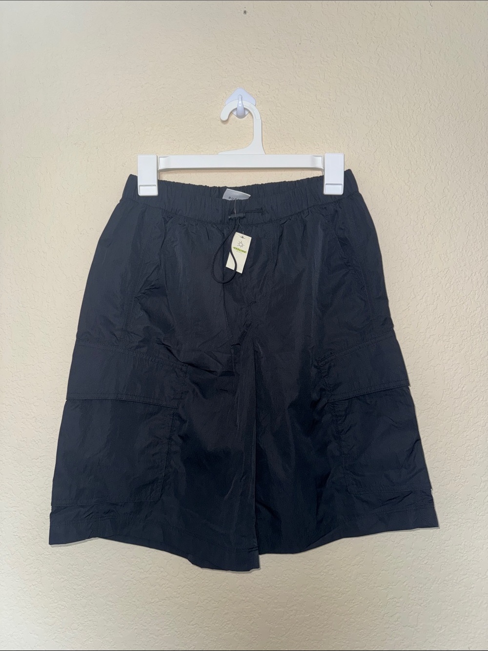 Offline by aerie Black Cargo Shorts with Drawstring Waist